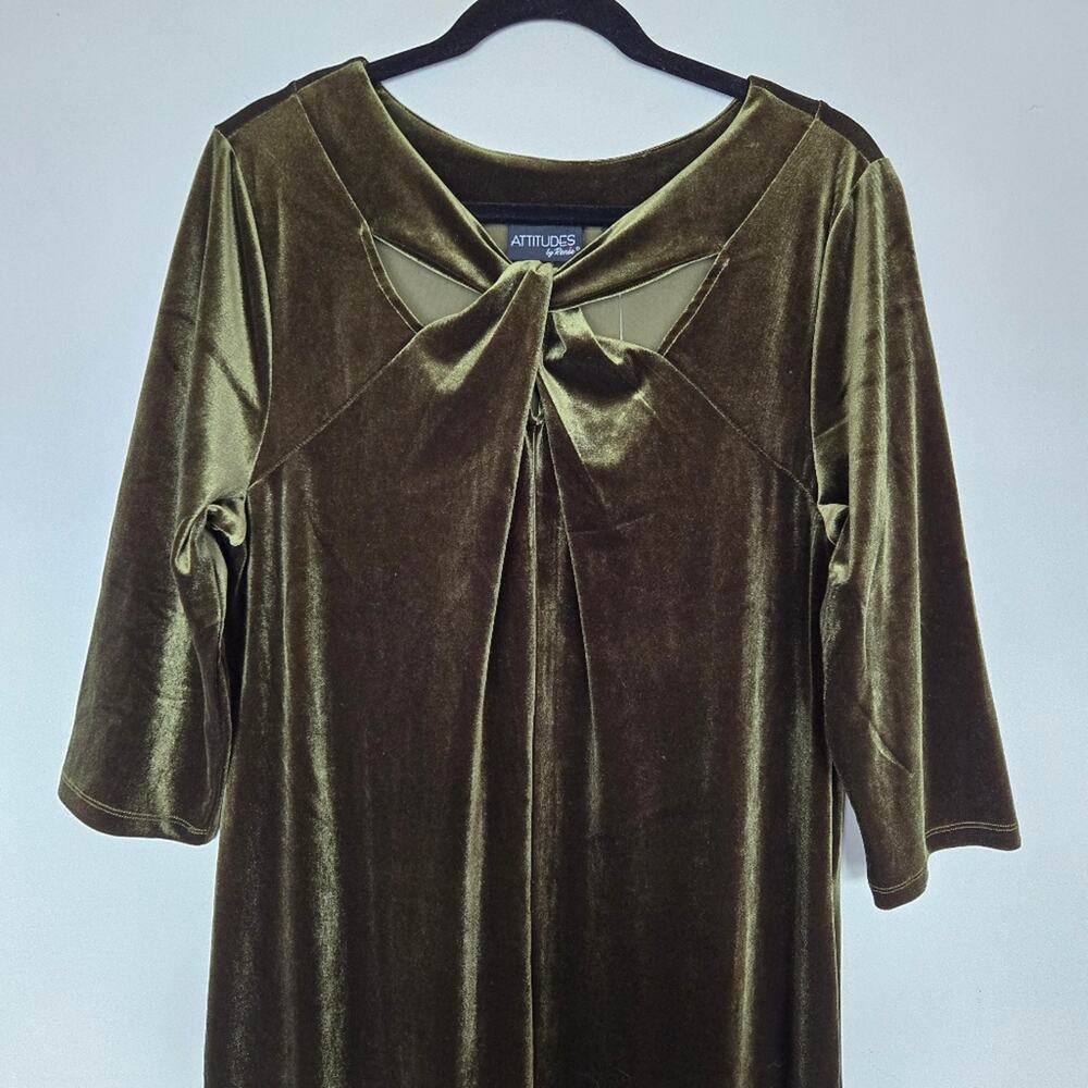Attitudes by Renee Velvet Midi Dress Womens L Whimsigoth Witchy Holiday Party - Picture 3 of 13